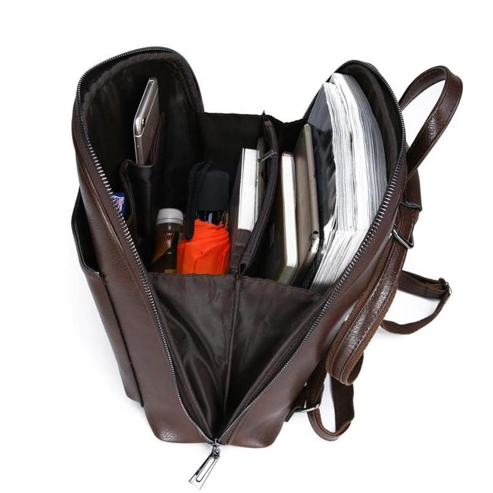 Saskia – Klassischer Doppelreißverschluss-Rucksack
