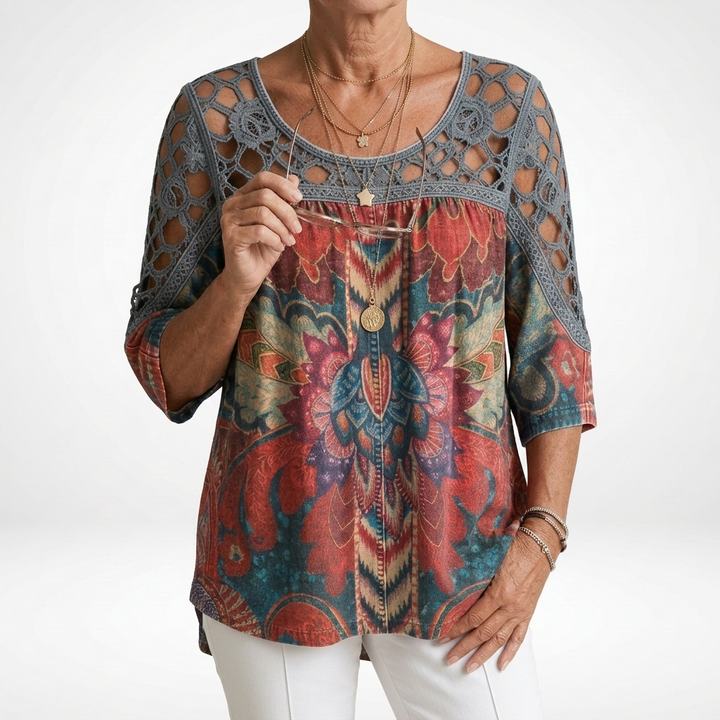 Heritage Mosaik Bluse