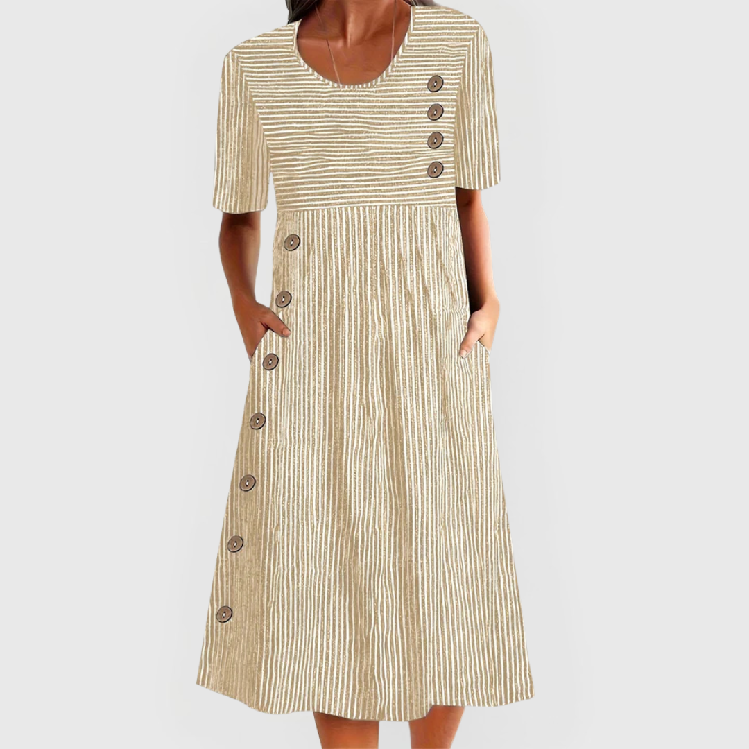Jarna | Gestreifte Midi-Kleid Kollektion