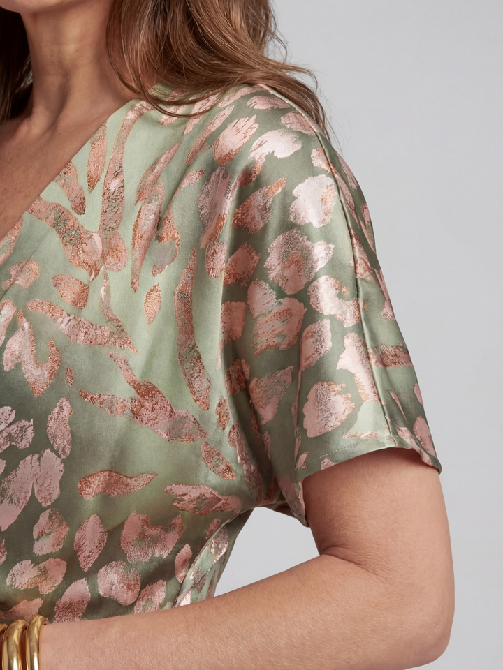 Giulia | Natürliches Eleganz Midi Kleid
