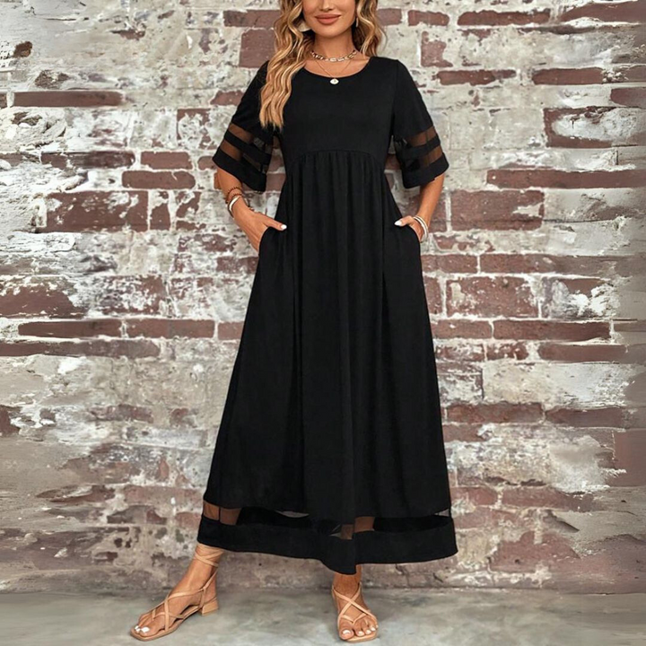 Denise | Fließendes Midi-Kleid