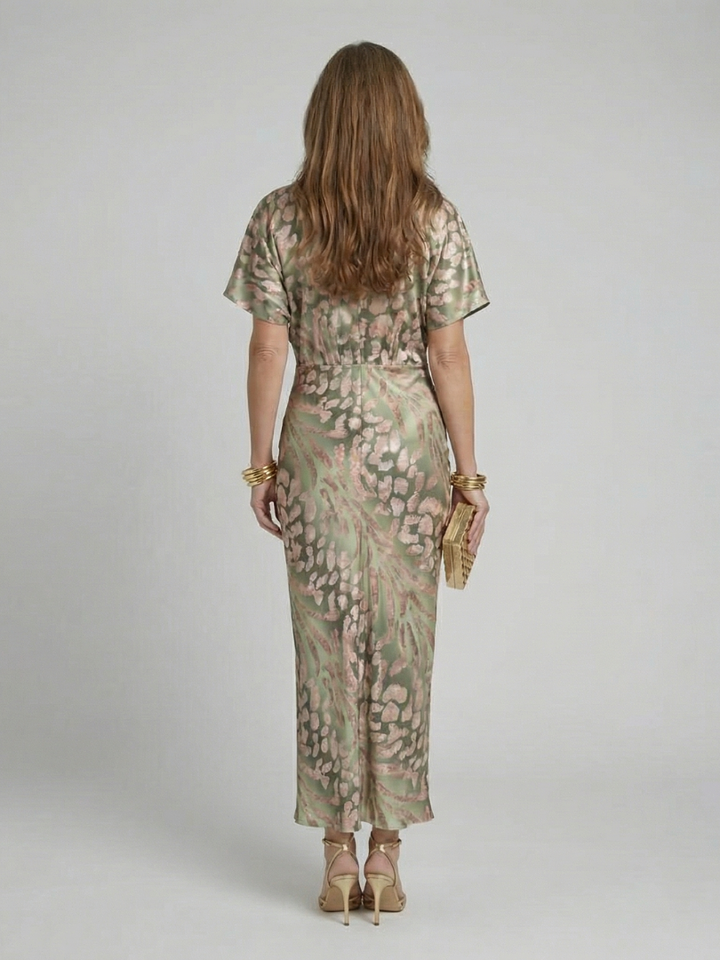 Giulia | Natürliches Eleganz Midi Kleid