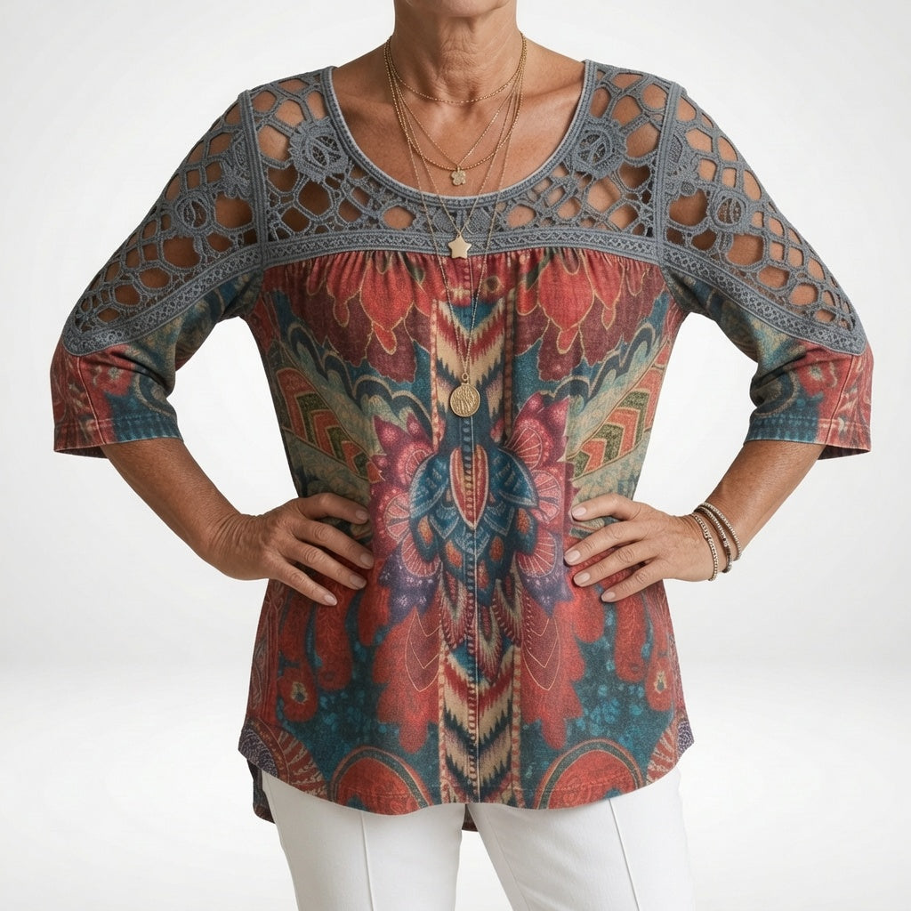Heritage Mosaik Bluse