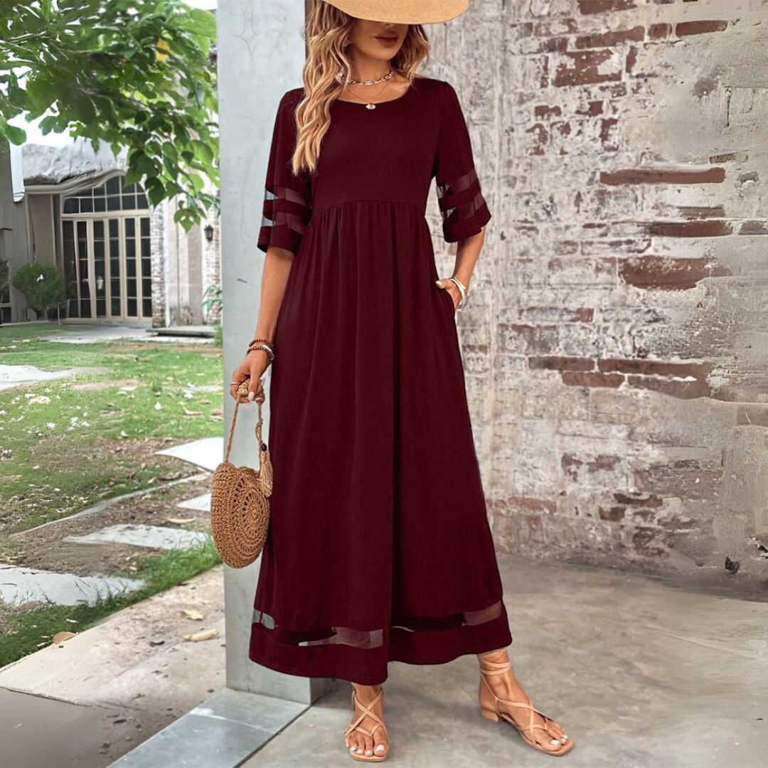 Denise | Fließendes Midi-Kleid