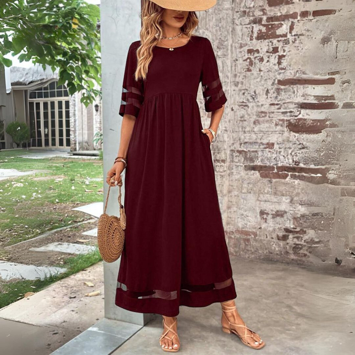 Denise | Fließendes Midi-Kleid