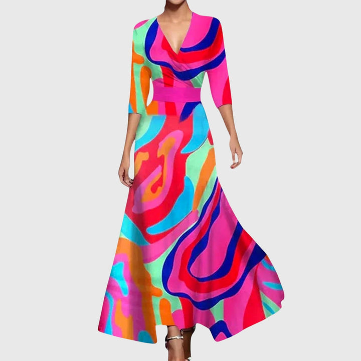 Leila | Fließendes Bedrucktes Kleid