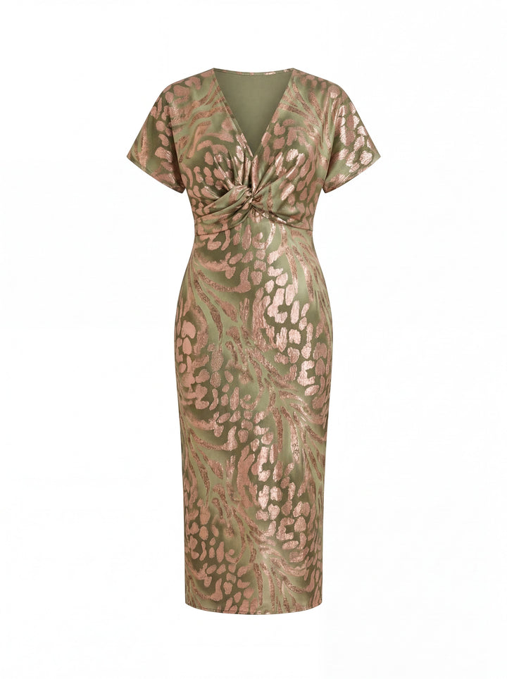 Giulia | Natürliches Eleganz Midi Kleid
