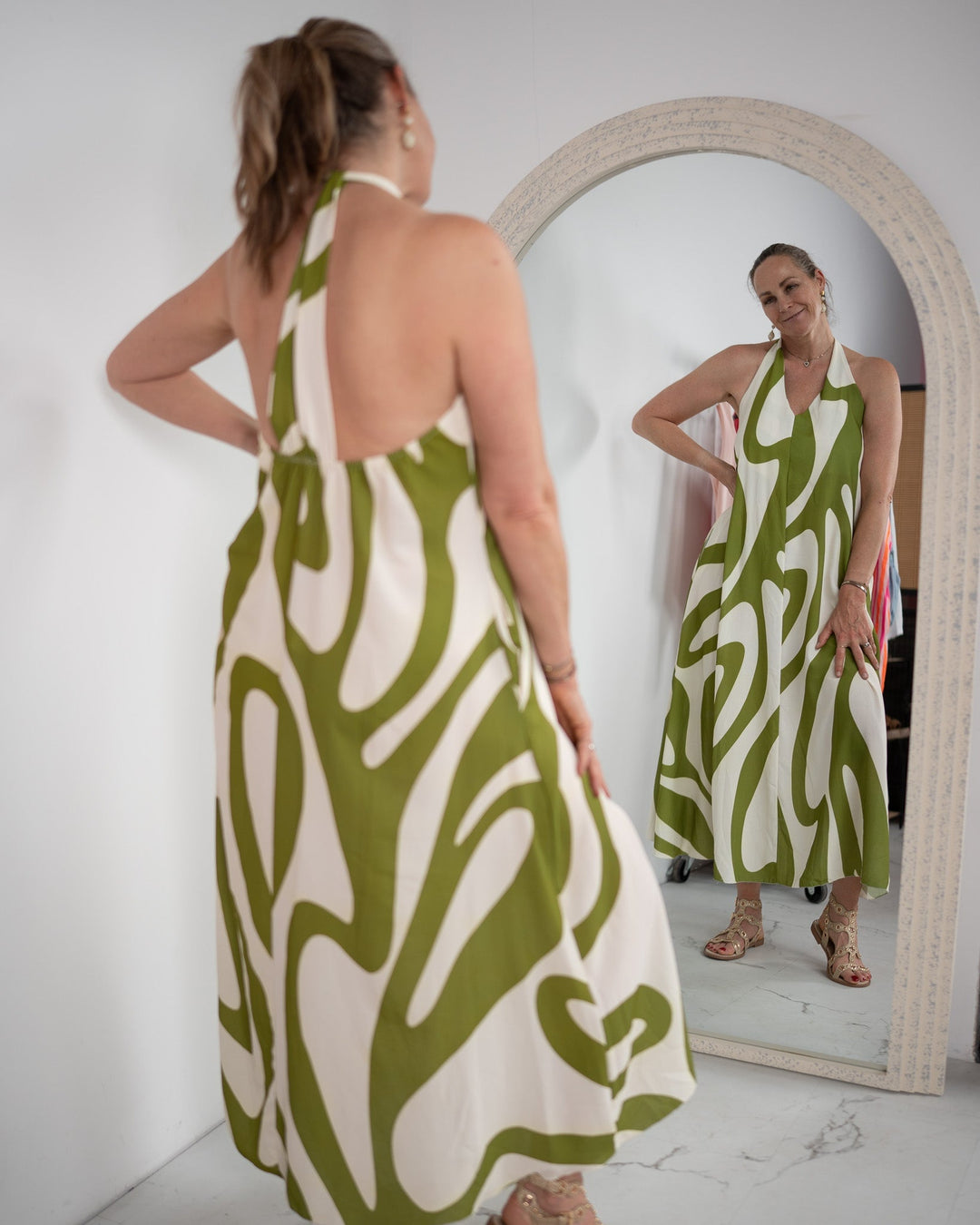 Inez Halterneck Maxikleid