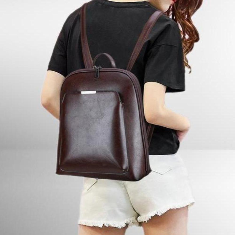 Saskia – Klassischer Doppelreißverschluss-Rucksack
