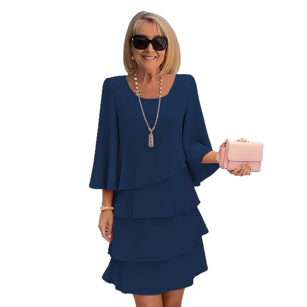 Sandra | Geschichtetes Midi-Kleid