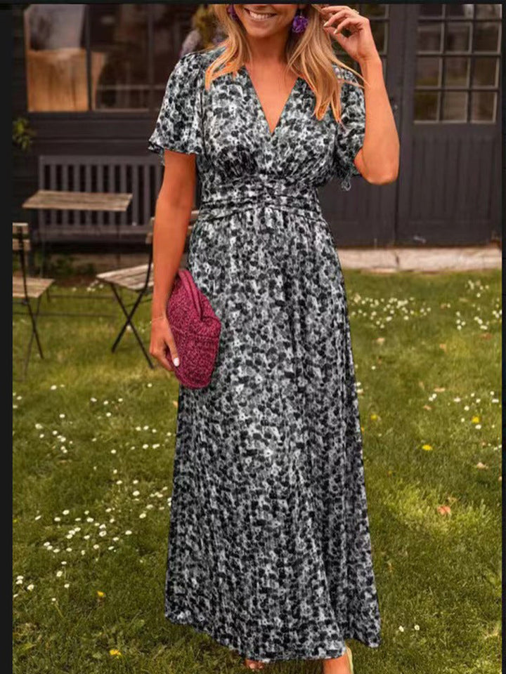 Elina – Elegantes Blumenkleid Maxi