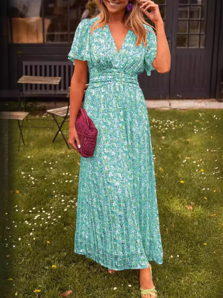Elina – Elegantes Blumenkleid Maxi