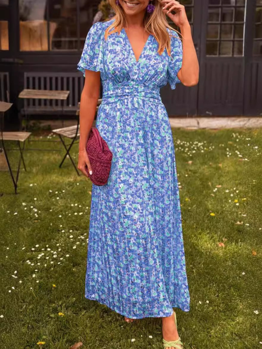 Elina – Elegantes Blumenkleid Maxi