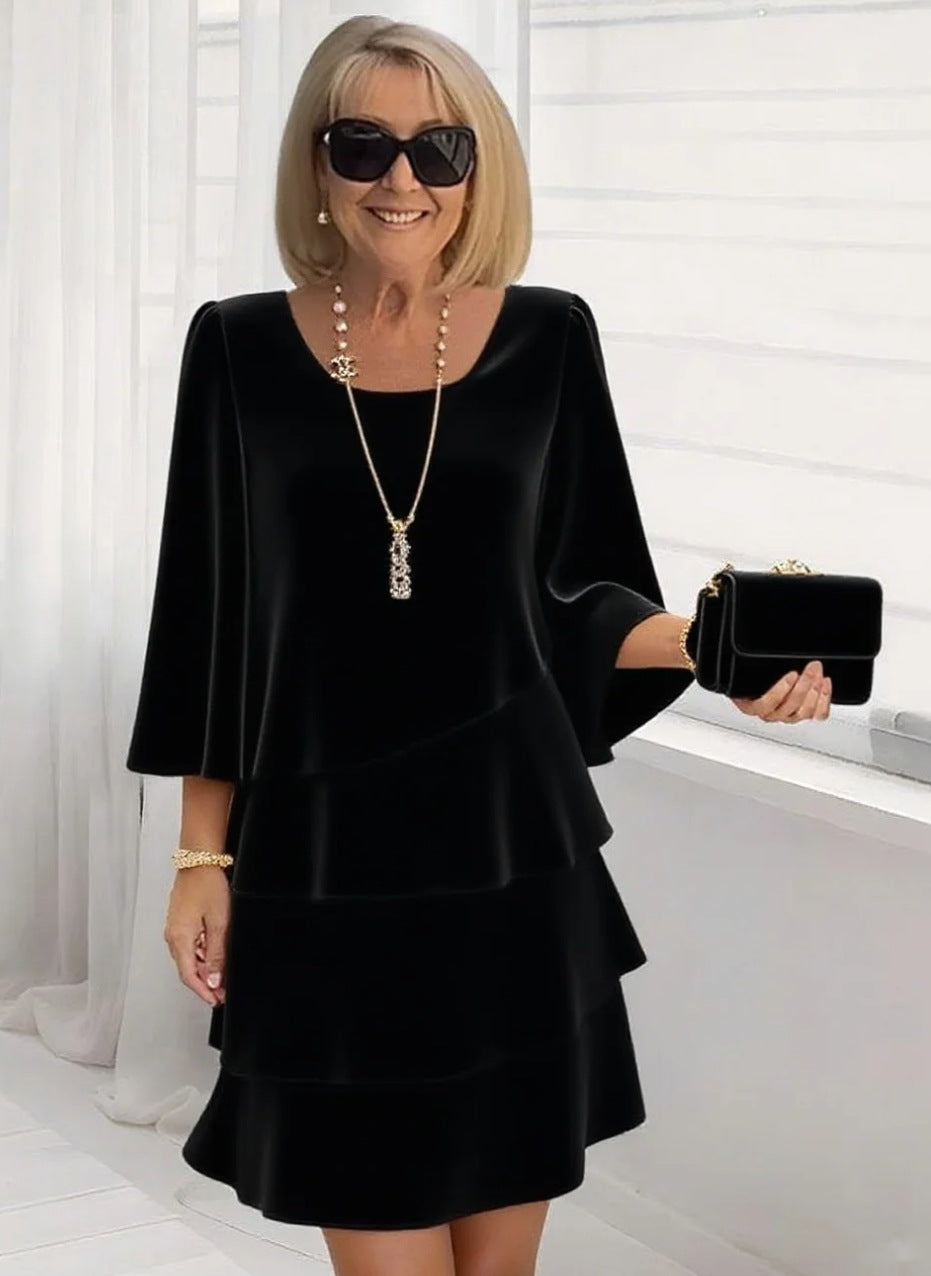 Sandra | Geschichtetes Midi-Kleid