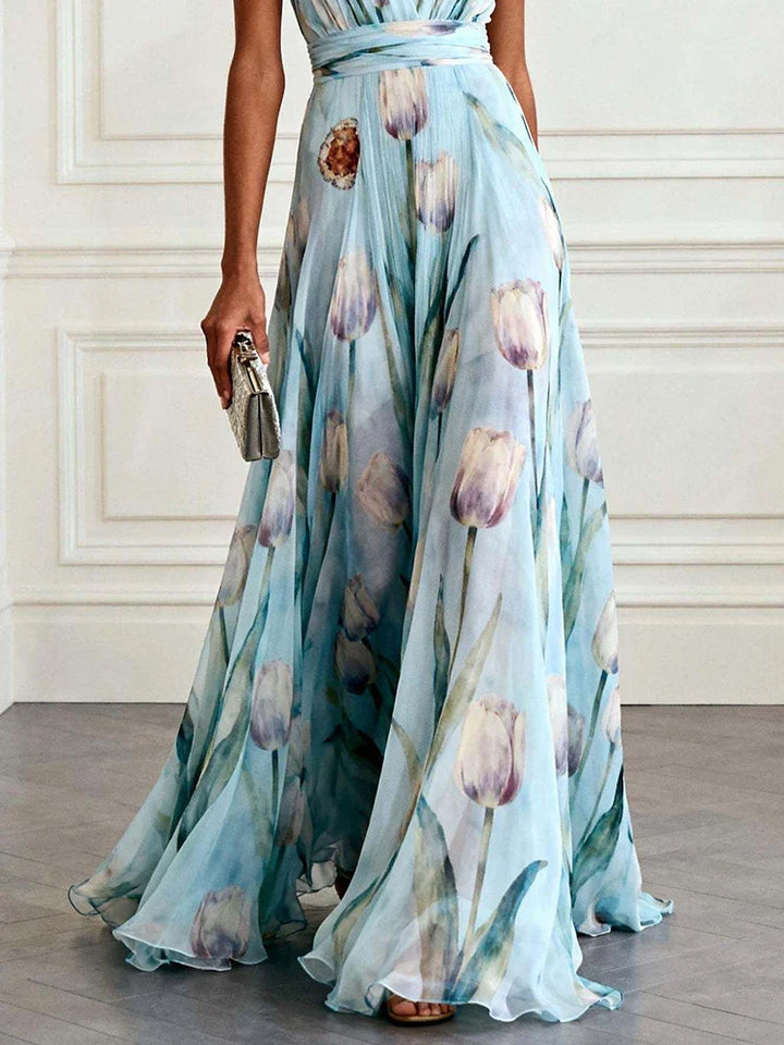 Elena | Tulpen Flow Maxikleid