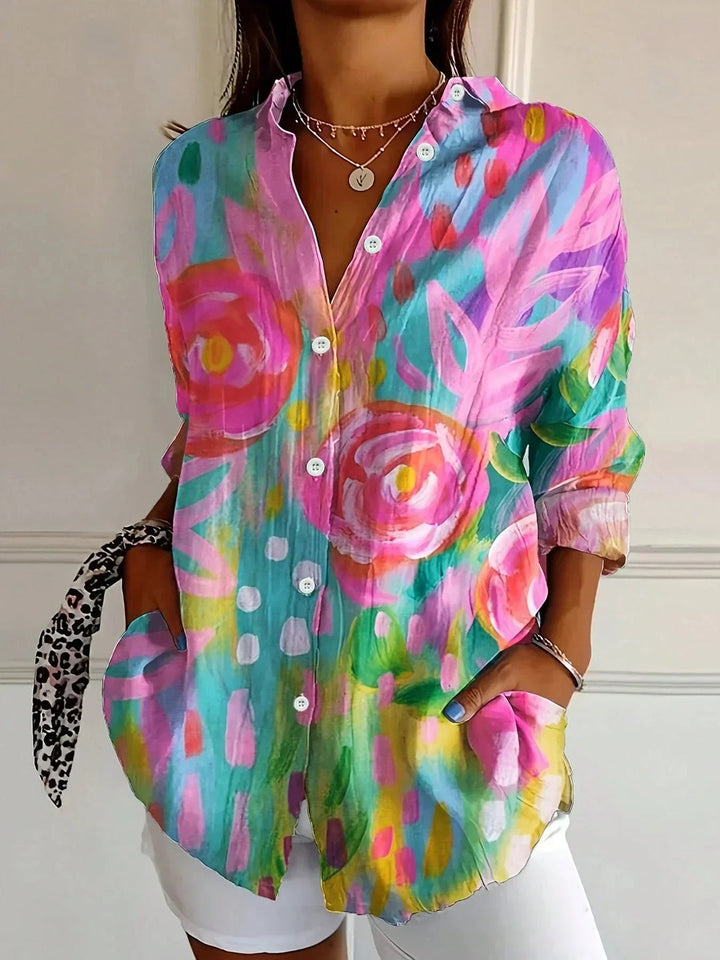 Schickes Langarmshirt mit lebhaftem Druck