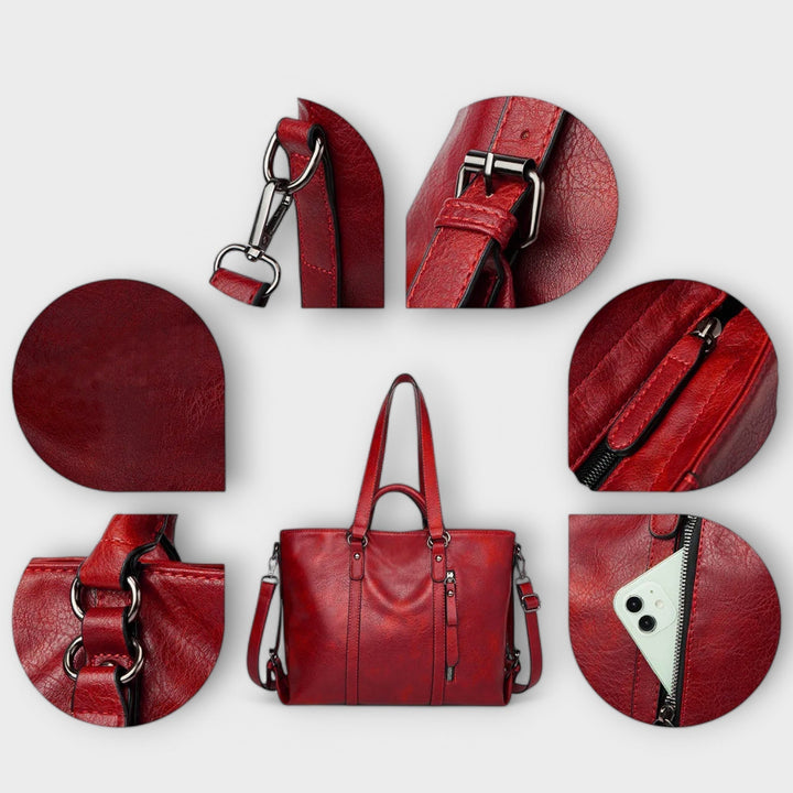 Zephyra - Große Handgefertigte Vegane Leder Tasche