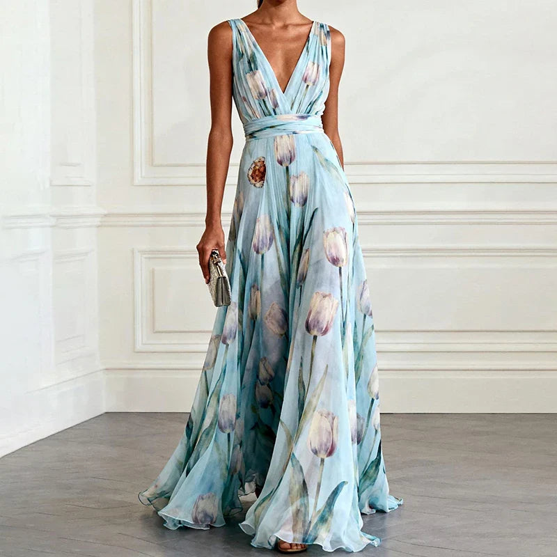 Elena | Tulpen Flow Maxikleid