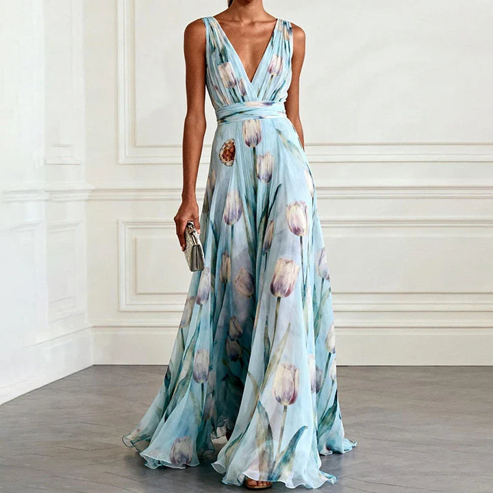 Elena | Tulpen Flow Maxikleid