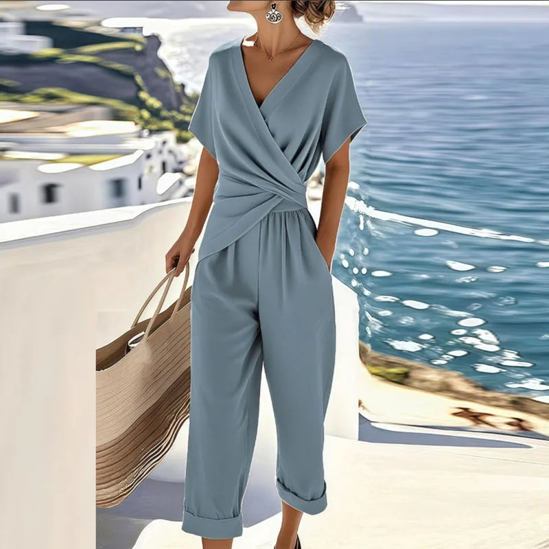 Celine | Küsten-Wickel-Jumpsuit