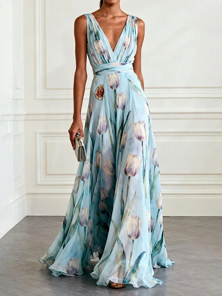 Elena | Tulpen Flow Maxikleid