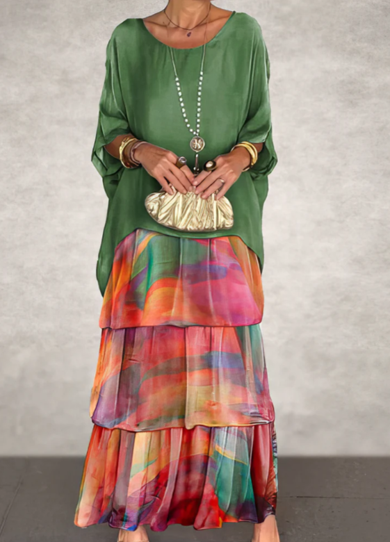 Janet | Fließendes Maxikleid