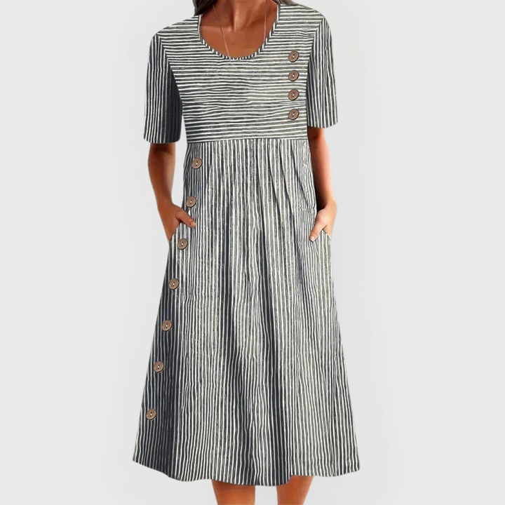Jarna | Gestreifte Midi-Kleid Kollektion