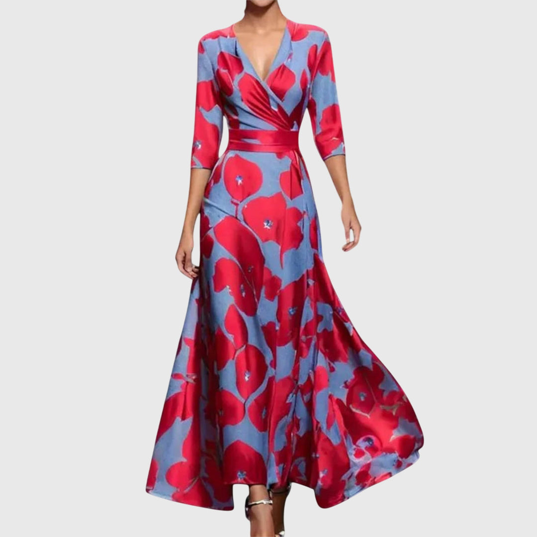 Leila | Fließendes Bedrucktes Kleid
