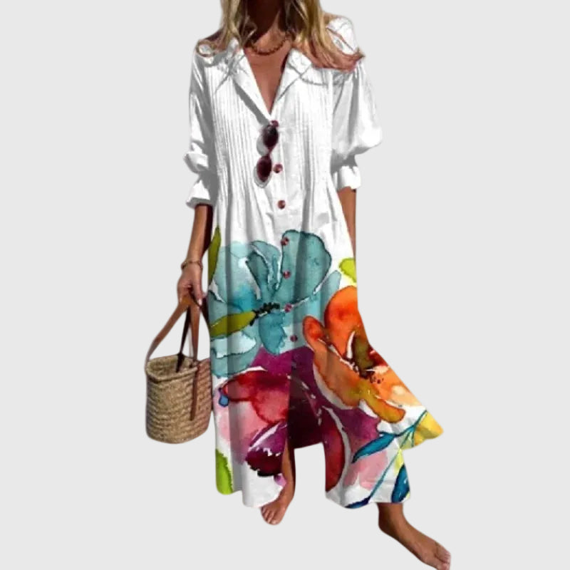 Marina | Lässiges bedrucktes Maxikleid